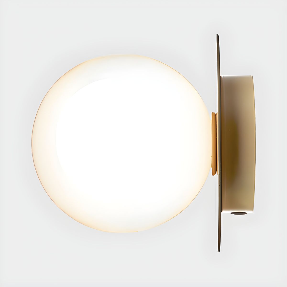 Modern Glass Globe Flush Mount Ceiling Light with Metal Frame - Stylish Downward Illumination