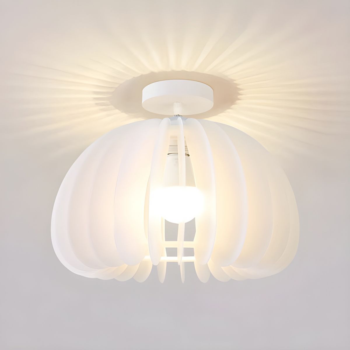Modern Style White Drum Shape Ceiling Light for Residential Use