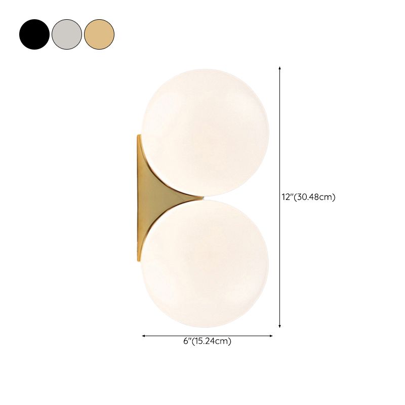 1-Light Bathroom Wall Light Fixture Modern Glass Wall Light Fixtures