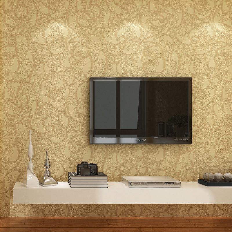 Wallpaper Roll Rose Light Color Contemporary Non-Woven Fabric Wall Covering, 33' L x 20.5" W Clearhalo 'Modern wall decor' 'Modern' 'Wallpaper' Wall Decor' 1203092