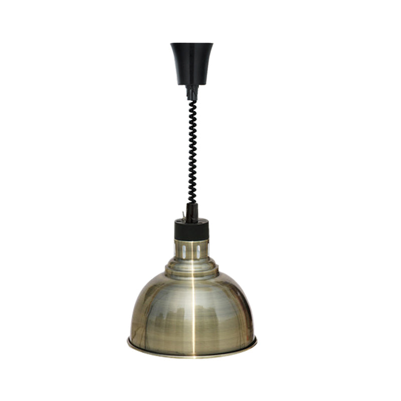 Retro Stylish Dome Suspension Light Extendable 1 Head Metal Pendant Lighting in Bronze/Copper for Indoor Clearhalo 'Art Deco Pendants' 'Cast Iron' 'Ceiling Lights' 'Ceramic' 'Crystal' 'Industrial Pendants' 'Industrial' 'Metal' 'Middle Century Pendants' 'Pendant Lights' 'Pendants' 'Tiffany' Lighting' 1207481