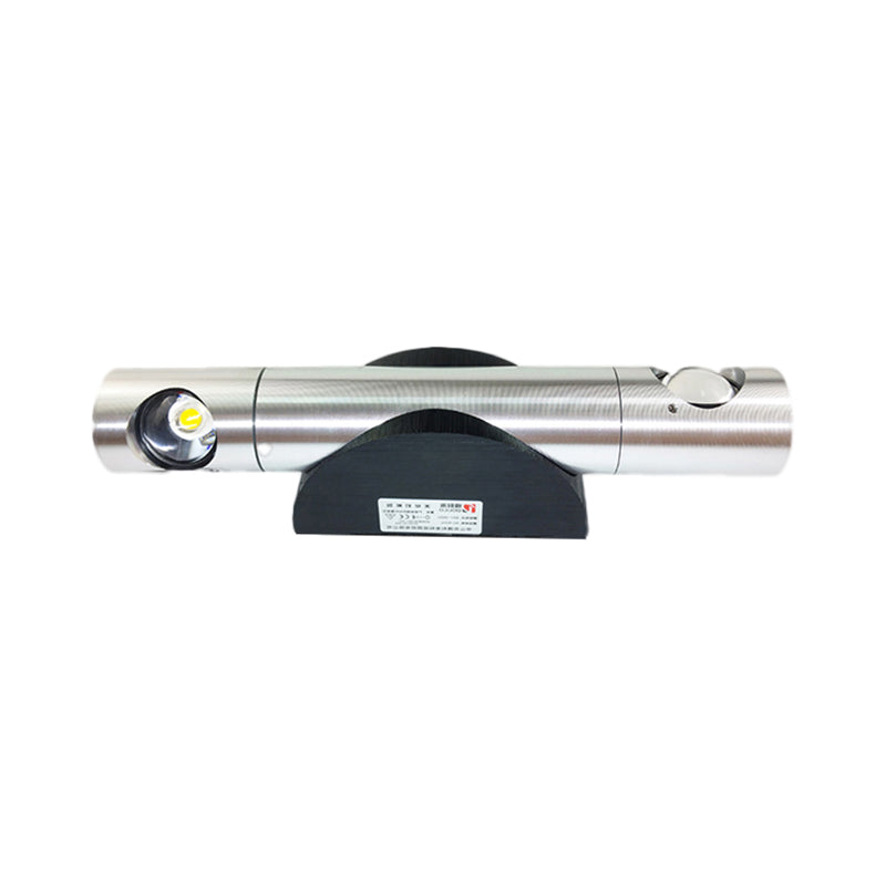 2-Light Living Room Wall Light Fixture with Tube Aluminum Shade Black/Silver Wall Lamp in Warm/White Lighting Clearhalo 'Cast Iron' 'Glass' 'Industrial' 'Modern wall lights' 'Modern' 'Tiffany' 'Traditional wall lights' 'Wall Lamps & Sconces' 'Wall Lights' Lighting' 1207993