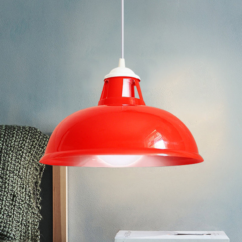 Vintage Bowl Shade Pendant Light 1 Bulb Acrylic Ceiling Fixture Light with Coin Pattern in Red/Yellow/Green for Restaurant Red Clearhalo 'Art Deco Pendants' 'Cast Iron' 'Ceiling Lights' 'Ceramic' 'Crystal' 'Industrial Pendants' 'Industrial' 'Metal' 'Middle Century Pendants' 'Pendant Lights' 'Pendants' 'Tiffany' Lighting' 1209772
