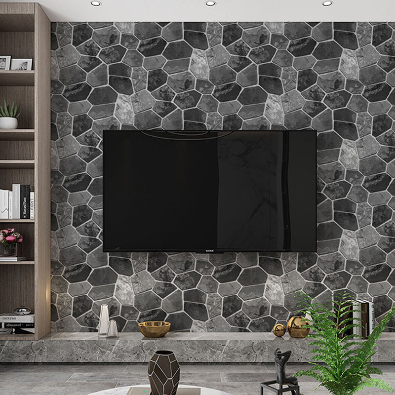 Pastel Color 3D Brick Wallpaper Moisture-Resistant Wall Covering for Living Room Clearhalo 'Industrial wall decor' 'Industrial' 'Wallpaper' Wall Decor' 1211870