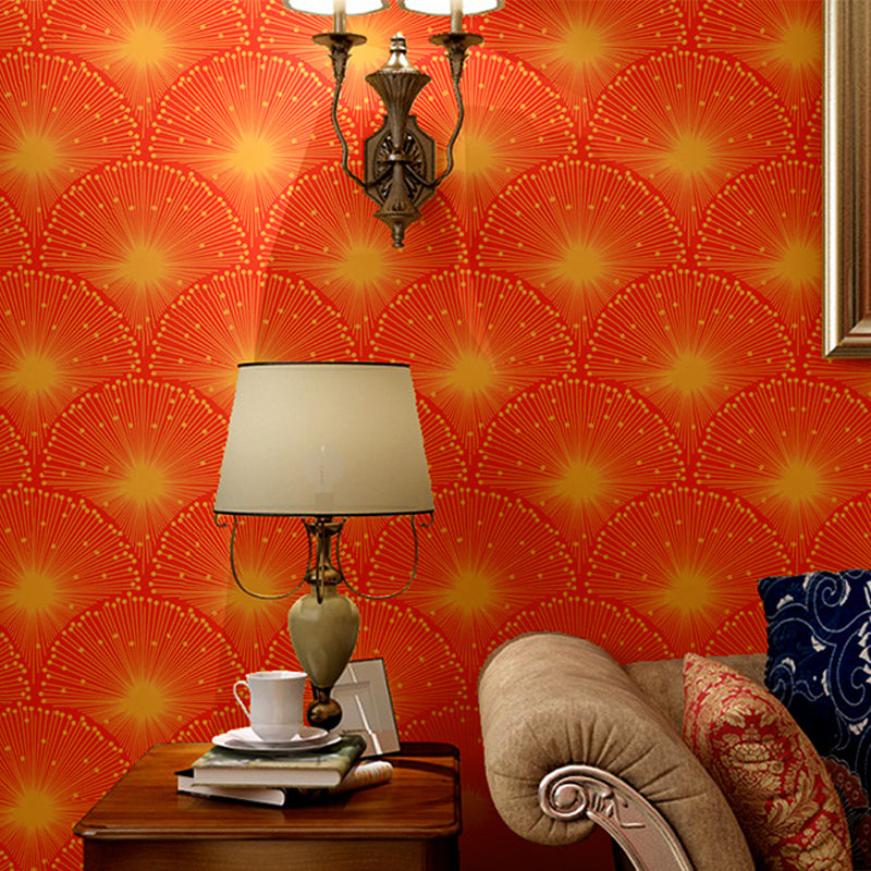 57.1-sq ft Abstract Wallpaper Roll Contemporary Firework Pattern Wall Art in Dark Color Yellow-Red Clearhalo 'Modern wall decor' 'Modern' 'Wallpaper' Wall Decor' 1211935