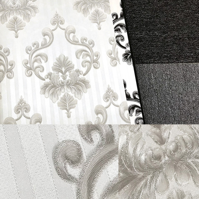 Antique Jacquard Wallpaper Roll for Accent Wall 33' x 20.5" Wall Covering in Dark Color Clearhalo 'Vintage wall decor' 'Vintage' 'Wallpaper' Wall Decor' 1212608