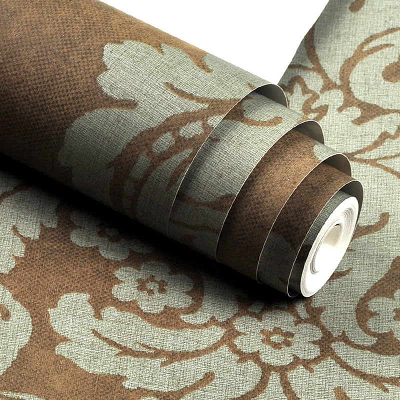 Dark Color Nostalgic Wallpaper 27.5' L x 28" W Medallion Patterned Wall Art for Bedroom Clearhalo 'Vintage wall decor' 'Vintage' 'Wallpaper' Wall Decor' 1212683