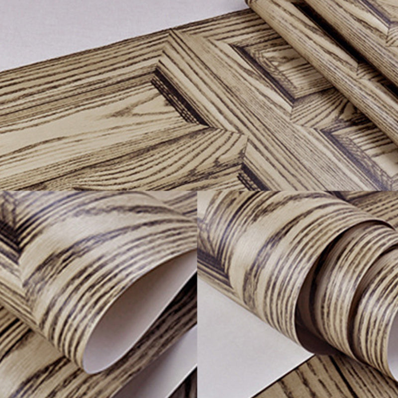 PVC Wallpaper Roll Wood Door Pattern Smooth Surface Wall Covering for Decoration Clearhalo 'Country wall decor' 'Rustic' 'Wallpaper' Wall Decor' 1218468