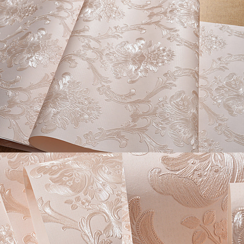 Embroidered Pastel Color Wallpaper Luxury Jacquard Patterned Wall Art, 31' L x 20.5" W Clearhalo 'Wall Decor' 'Wallpaper' 1218795