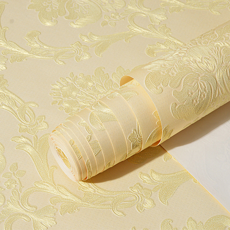 Embroidered Pastel Color Wallpaper Luxury Jacquard Patterned Wall Art, 31' L x 20.5" W Clearhalo 'Wall Decor' 'Wallpaper' 1218798