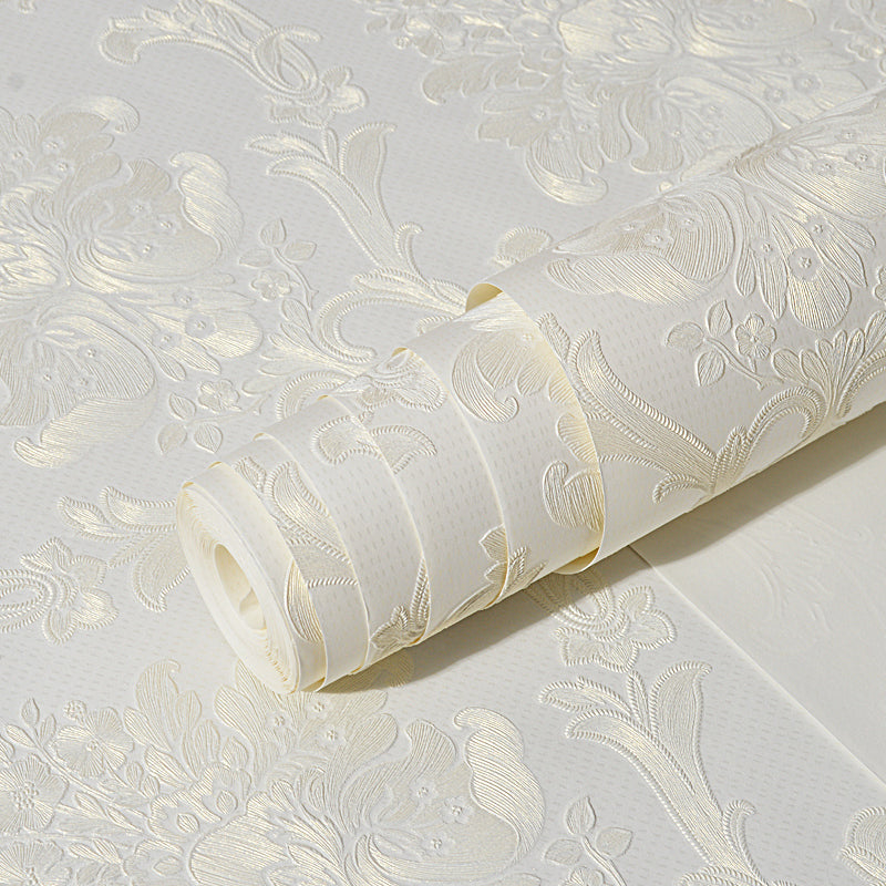 Embroidered Pastel Color Wallpaper Luxury Jacquard Patterned Wall Art, 31' L x 20.5" W Clearhalo 'Wall Decor' 'Wallpaper' 1218802