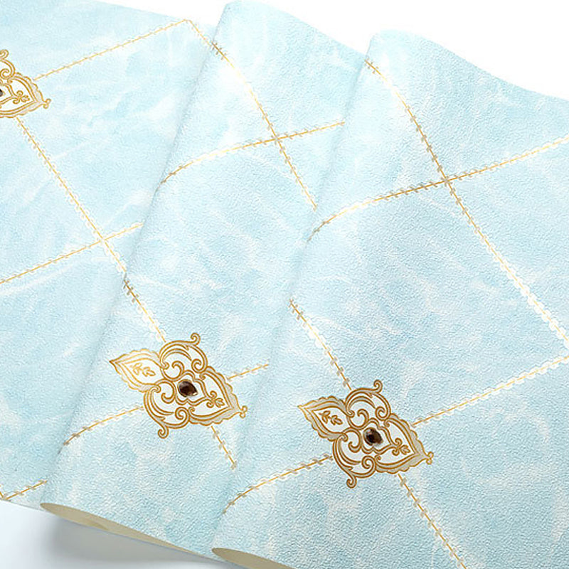 Stain-Resistant Trellis Wallpaper Flock Material Modern Style Wall Art for Living Room Clearhalo 'Modern wall decor' 'Modern' 'Wallpaper' Wall Decor' 1219342