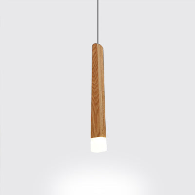 Matchstick Dining Room LED Pendant Light Wood 1/5/7-Light Ceiling Light Fixture with Diffuser in Warm/White Light 1 Wood Clearhalo 'Ceiling Lights' 'Pendant Lights' 'Pendants' Lighting' 122918_ca2eb482-73dc-4bca-b292-3b564167376d