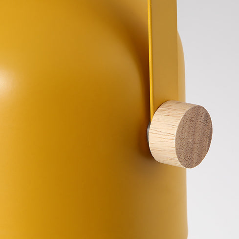 1 Light Cup Pendant Light with Handle Macaron Loft Aluminum Hanging Light in Grey/Green/Pink/White/Yellow for Restaurant Hotel Clearhalo 'Ceiling Lights' 'Modern Pendants' 'Modern' 'Pendant Lights' 'Pendants' Lighting' 126295