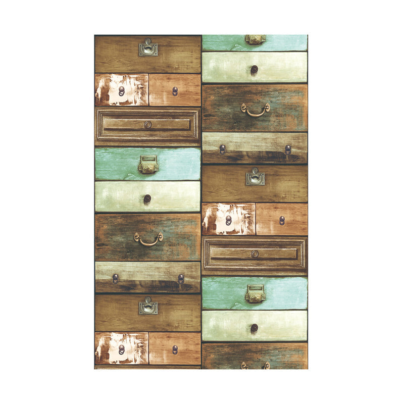 Industrial Wood Box Wallpaper for Restaurant 57.1-sq ft Wall Covering in Dark Color Clearhalo 'Industrial wall decor' 'Industrial' 'Wallpaper' Wall Decor' 1274527