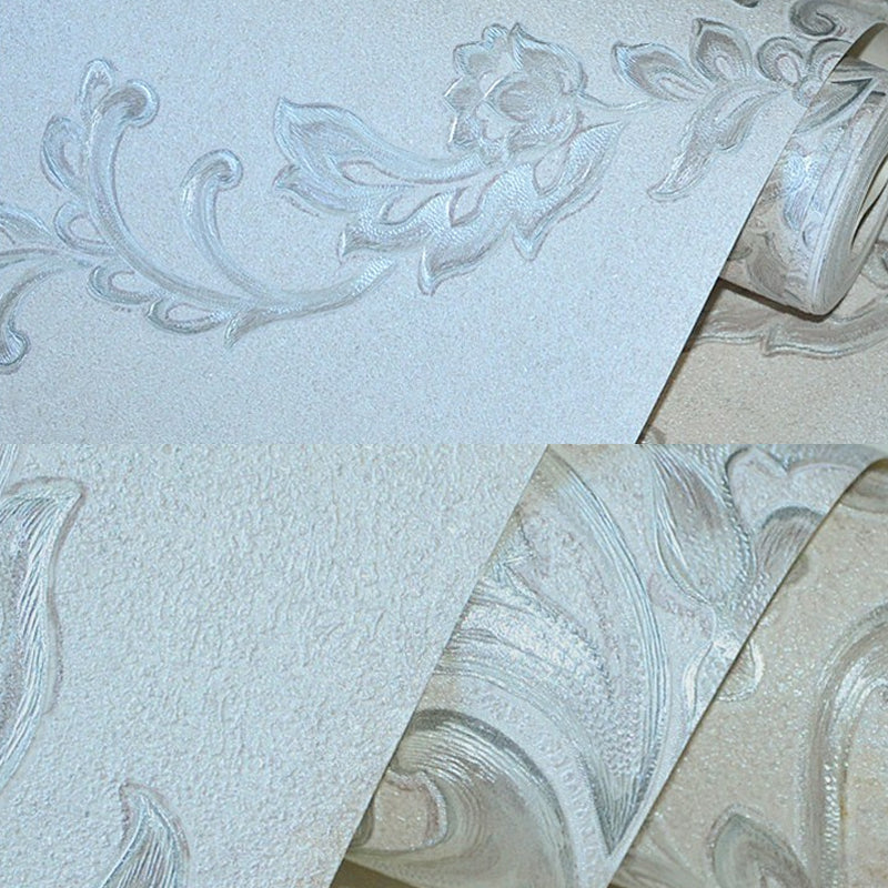 Damask Wallpaper Roll Nostalgic Moisture Resistant Dining Room Wall Art, 31' L x 20.5" W Clearhalo 'Vintage wall decor' 'Vintage' 'Wallpaper' Wall Decor' 1276790