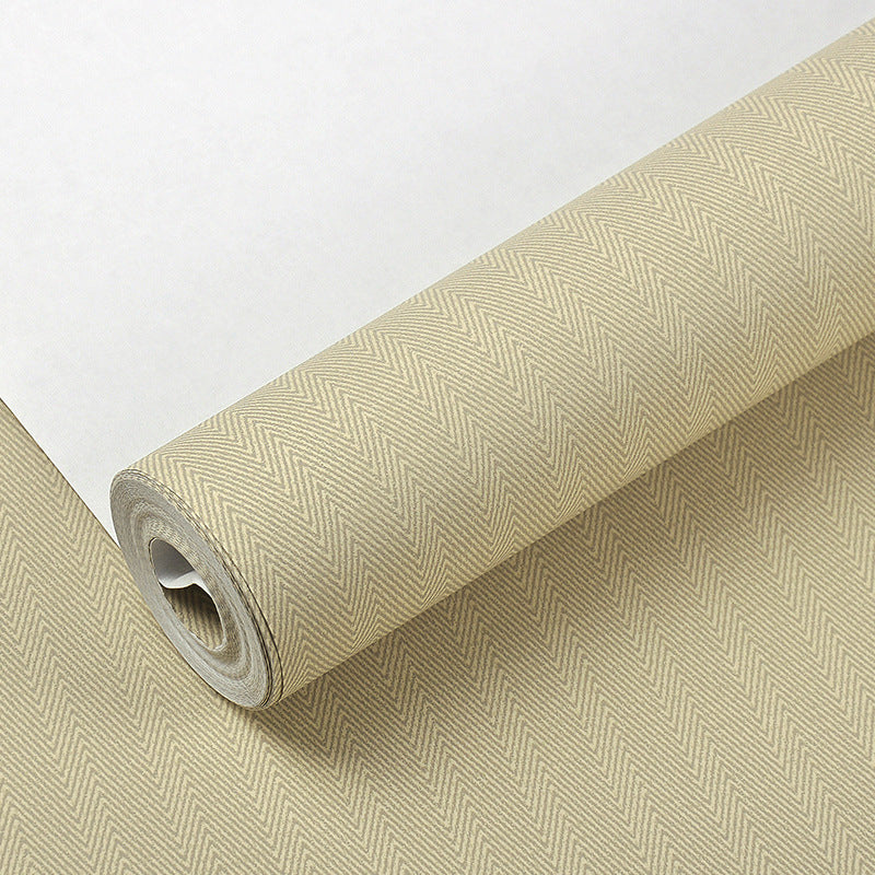 Neat Herringbone Woven Wallpaper Roll for Bedroom Solid Wall Art, 33' L x 20.5" W Clearhalo 'Modern wall decor' 'Modern' 'Wallpaper' Wall Decor' 1277589