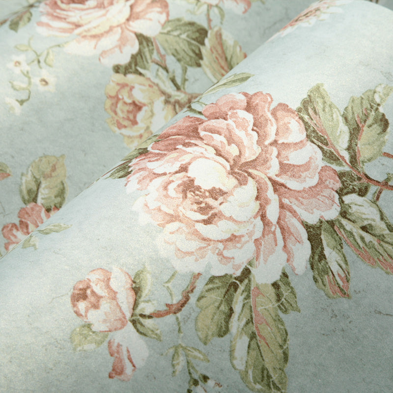 Big Peony Blossom Wallpaper Roll for Bedroom Flower Print Wall Decor, 33' x 20.5" Clearhalo 'Country wall decor' 'Rustic' 'Wallpaper' Wall Decor' 1277686
