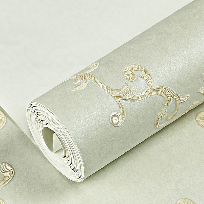 Embroidery Washable Wallpaper Vintage Geo Lattice Wall Art for Bedroom, 57.1-sq ft Clearhalo 'Vintage wall decor' 'Vintage' 'Wallpaper' Wall Decor' 1277696