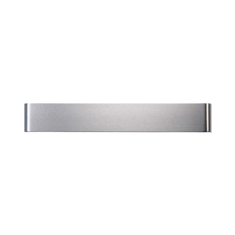6"/10" Dia Rectangle Wall Light Minimalism Metal LED Living Room Wall Washer Lamp in Black/Silver, Warm/White Lighting Clearhalo 'Cast Iron' 'Glass' 'Industrial' 'Modern wall lights' 'Modern' 'Tiffany' 'Traditional wall lights' 'Wall Lamps & Sconces' 'Wall Lights' Lighting' 128114