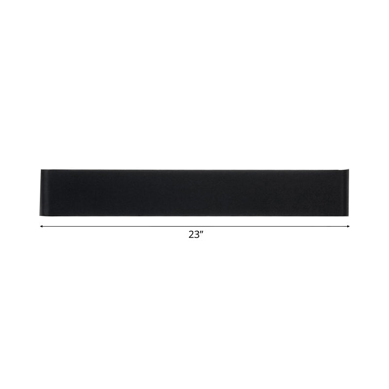 6"/10" Dia Rectangle Wall Light Minimalism Metal LED Living Room Wall Washer Lamp in Black/Silver, Warm/White Lighting Clearhalo 'Cast Iron' 'Glass' 'Industrial' 'Modern wall lights' 'Modern' 'Tiffany' 'Traditional wall lights' 'Wall Lamps & Sconces' 'Wall Lights' Lighting' 128121