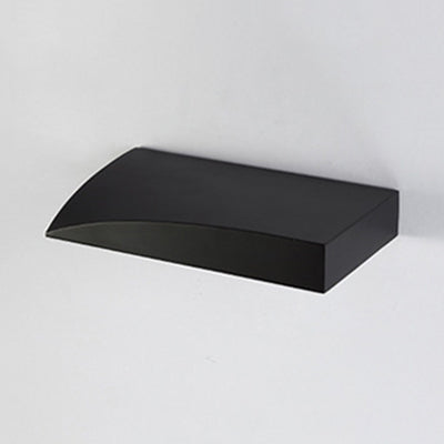 Modernism Style Curved Sconce Wall Light Metal 5.5"/10" Width LED Living Room Wall Lamp in Black/White Clearhalo 'Cast Iron' 'Glass' 'Industrial' 'Modern wall lights' 'Modern' 'Tiffany' 'Traditional wall lights' 'Wall Lamps & Sconces' 'Wall Lights' Lighting' 128197