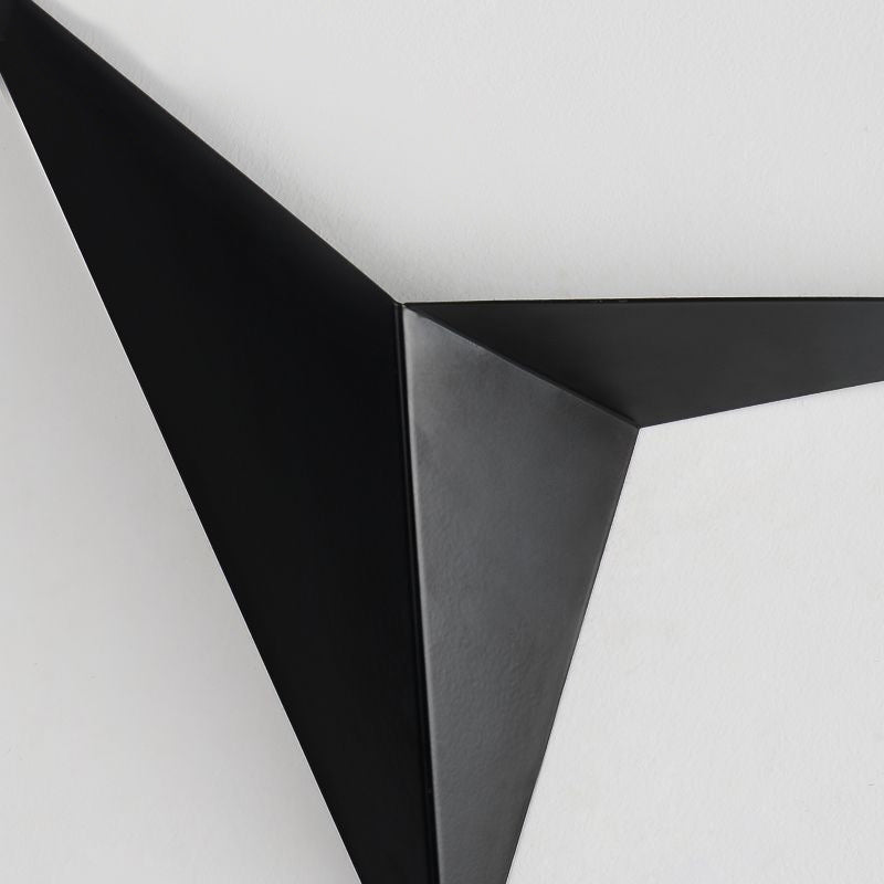 Polygon Wall Sconce Light Contemporary Style Metal LED Black/White Wall Lamp for Living Room, Warm/White Lighting Clearhalo 'Cast Iron' 'Glass' 'Industrial' 'Modern wall lights' 'Modern' 'Tiffany' 'Traditional wall lights' 'Wall Lamps & Sconces' 'Wall Lights' Lighting' 128207