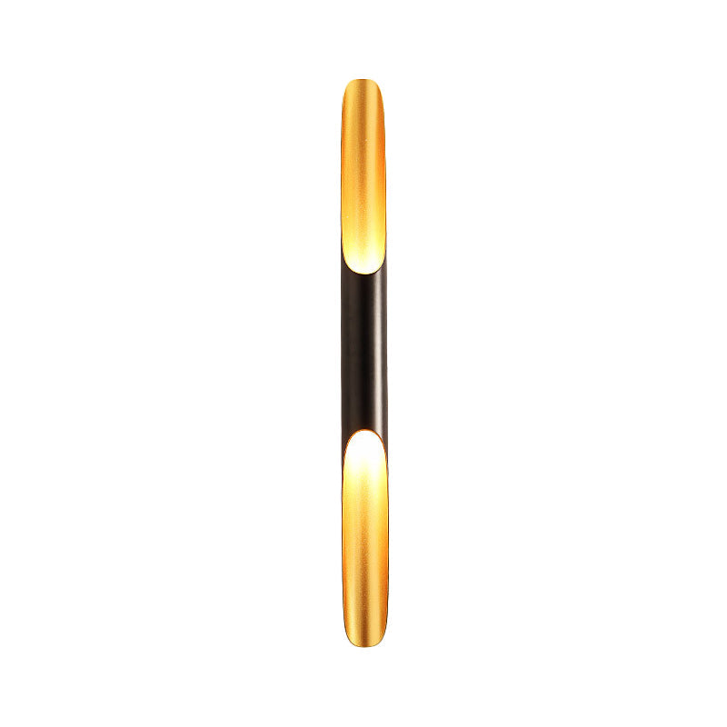 23.5"/27.5" Wide Pipe Wall Sconce Lamp Modern Metallic 1/2-Light Black Sconce Light Fixture for Living Room Clearhalo 'Cast Iron' 'Glass' 'Industrial' 'Modern wall lights' 'Modern' 'Tiffany' 'Traditional wall lights' 'Wall Lamps & Sconces' 'Wall Lights' Lighting' 128268