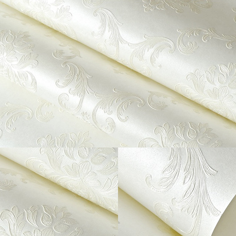 Moisture Resistant Jacquard Wallpaper Embroidered Retro Style Wall Covering for Home Clearhalo 'Vintage wall decor' 'Vintage' 'Wallpaper' Wall Decor' 1283132