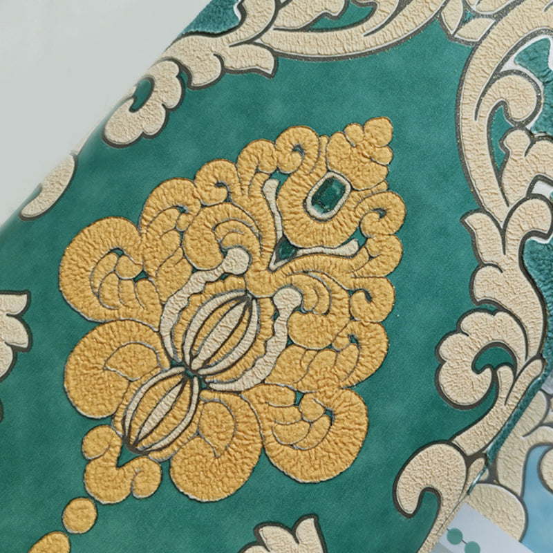 Classic Jacquard Pattern Wallpaper Roll 57.1 sq ft Flock Wall Decor Waterproof Paste-Free Clearhalo 'Decoración Mural' 'Fondo de Pantalla' 'Hogar' 1284752_37936c4f-a2f9-46b3-b092-5a8564f34d44