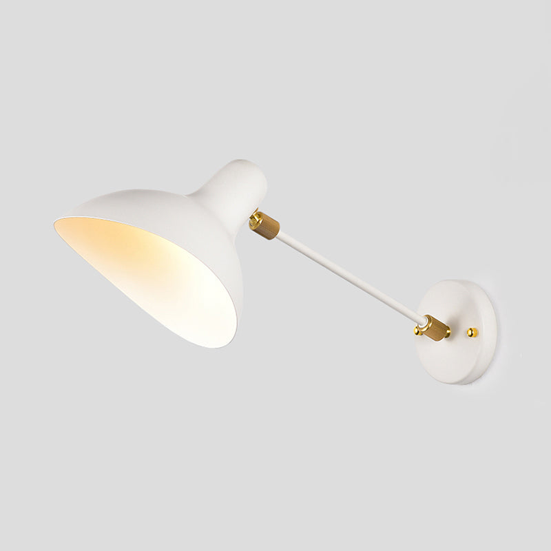 Modernist Style Duckbill Sconce Lighting Metallic 1 Light Living Room Wall Mounted Lamp in Black/Grey Clearhalo 'Cast Iron' 'Glass' 'Industrial' 'Modern wall lights' 'Modern' 'Tiffany' 'Traditional wall lights' 'Wall Lamps & Sconces' 'Wall Lights' Lighting' 129080