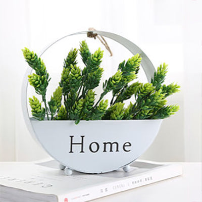 Metal Circular Hanging Wall Sconce Nordic Flower/Plant Accent String Light for Restaurant Tea Shop Branch Clearhalo 'Wall Lamps & Sconces' 'Wall Lights' Lighting' 129174