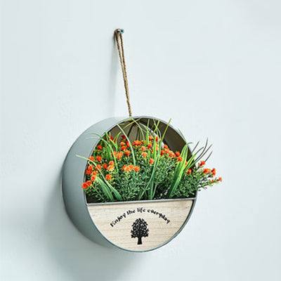Flower/Plant String Light with Wood Circle/House Shelf Nordic Twinkle Light for Cafe Tea Shop Rose Clearhalo 'Wall Lamps & Sconces' 'Wall Lights' Lighting' 129181