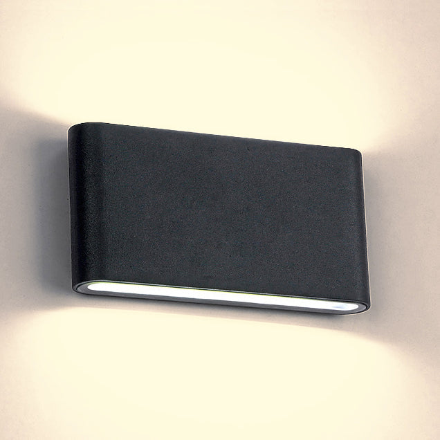 Black/White Rectangular Wall Washer Light Modern Stylish Warm/White Light LED Aluminum Wall Sconce for Hallway, 4.5"/7" W Black Warm Clearhalo 'Cast Iron' 'Glass' 'Industrial' 'Modern wall lights' 'Modern' 'Tiffany' 'Traditional wall lights' 'Wall Lamps & Sconces' 'Wall Lights' Lighting' 129432