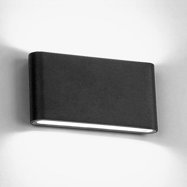 Black/White Rectangular Wall Washer Light Modern Stylish Warm/White Light LED Aluminum Wall Sconce for Hallway, 4.5"/7" W Black Clearhalo 'Cast Iron' 'Glass' 'Industrial' 'Modern wall lights' 'Modern' 'Tiffany' 'Traditional wall lights' 'Wall Lamps & Sconces' 'Wall Lights' Lighting' 129433