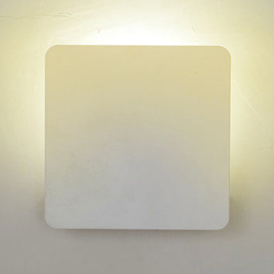 LED Bedroom Sconce Lighting with Square Aluminum Shade White Wall Mounted Lamp in Warm/White Light White Warm Clearhalo 'Cast Iron' 'Glass' 'Industrial' 'Modern wall lights' 'Modern' 'Tiffany' 'Traditional wall lights' 'Wall Lamps & Sconces' 'Wall Lights' Lighting' 129537