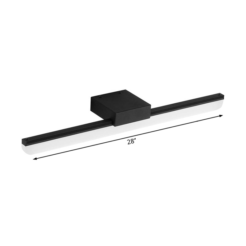 16"/20" Dia Ultra-Thin Acrylic Wall Light Sconce Modern Style LED Black/White Vanity Light in Warm/White Light Clearhalo 'Cast Iron' 'Glass' 'Industrial' 'Modern wall lights' 'Modern' 'Tiffany' 'Traditional wall lights' 'Vanity Lights' 'Wall Lights' Lighting' 132150