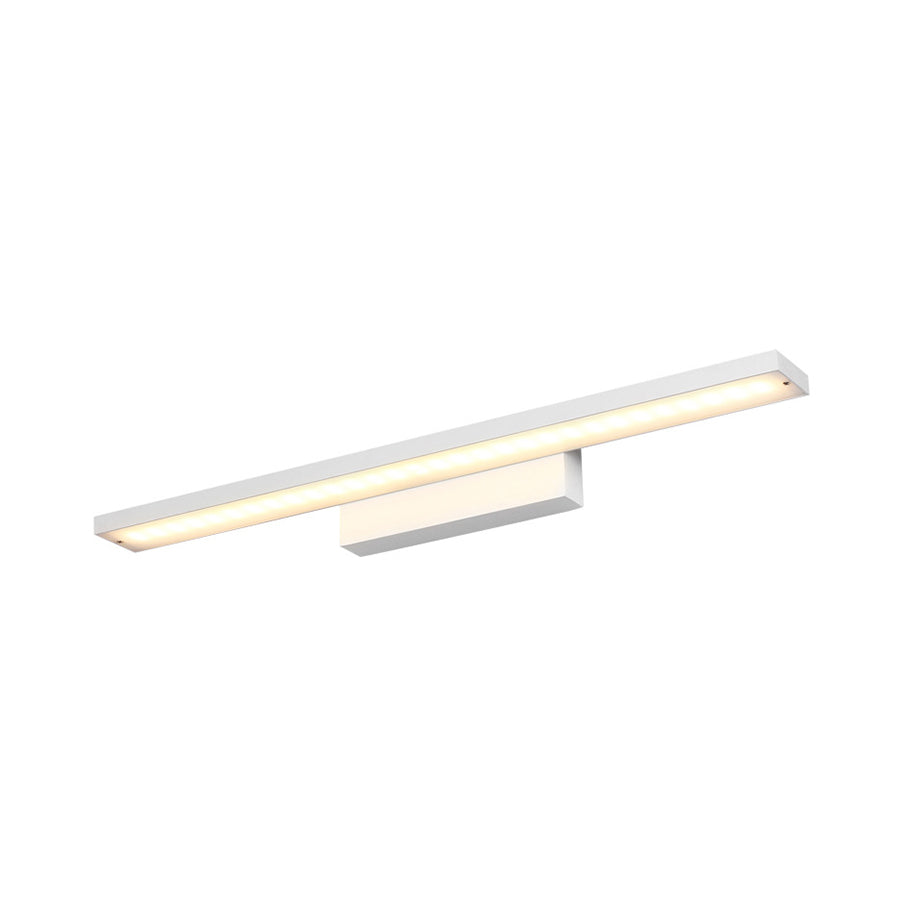 Black/White Slim Vanity Lamp with Rectangular Shade Simplistic 16"/23.5" W LED Acrylic Wall Light Fixture over Mirror Clearhalo 'Cast Iron' 'Glass' 'Industrial' 'Modern wall lights' 'Modern' 'Tiffany' 'Traditional wall lights' 'Vanity Lights' 'Wall Lights' Lighting' 132161