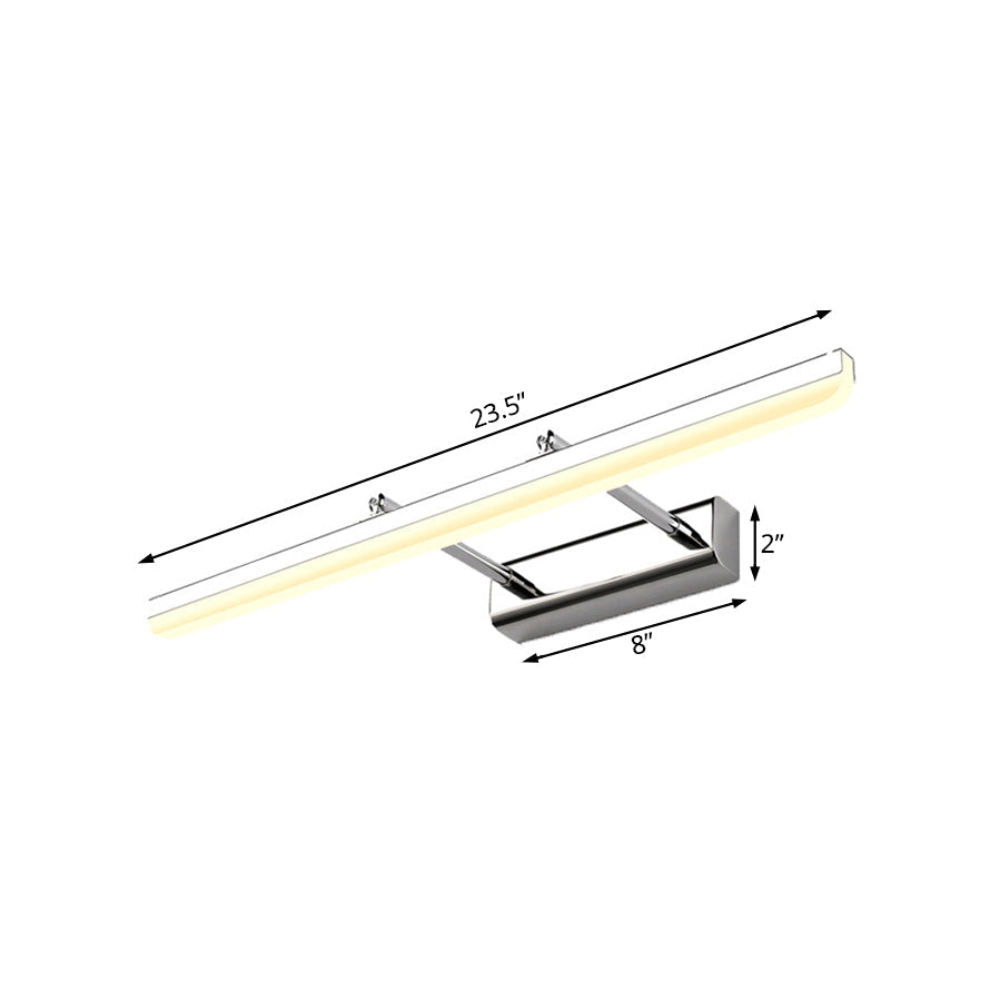 Acrylic Ultra-Thin Wall Sconce Contemporary Style 16"/19.5" Dia LED Vanity Lighting Fixture in Chrome, Warm/White Light Clearhalo 'Cast Iron' 'Glass' 'Industrial' 'Modern wall lights' 'Modern' 'Tiffany' 'Traditional wall lights' 'Vanity Lights' 'Wall Lights' Lighting' 132184