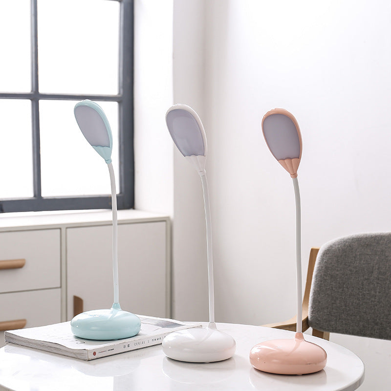 Blue/Pink/White LED Desk Lamp Touch Control Dimming Light Flexible USB Rechargeable Desk Light for Reading Clearhalo 'Desk Lamps' 'Lamps' Lighting' 134667