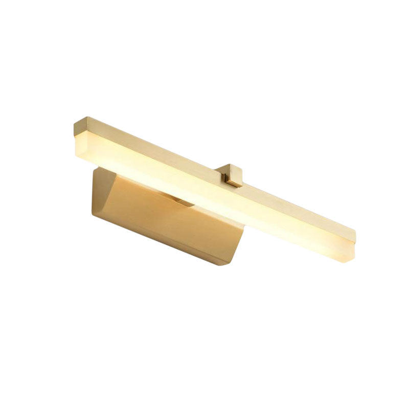 Contemporary LED Vanity Lighting with Acrylic Shade Yellow Slim Wall Mounted Lamp for Bathroom, 9.5"/16" W Clearhalo 'Cast Iron' 'Glass' 'Industrial' 'Modern wall lights' 'Modern' 'Tiffany' 'Traditional wall lights' 'Vanity Lights' 'Wall Lights' Lighting' 136226