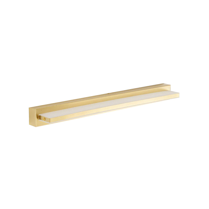 Modernism Style LED Vanity Lighting with Acrylic Shade Yellow Rectangular Wall Mount Light for Bedroom, 10"/16" Width Clearhalo 'Cast Iron' 'Glass' 'Industrial' 'Modern wall lights' 'Modern' 'Tiffany' 'Traditional wall lights' 'Vanity Lights' 'Wall Lights' Lighting' 136247