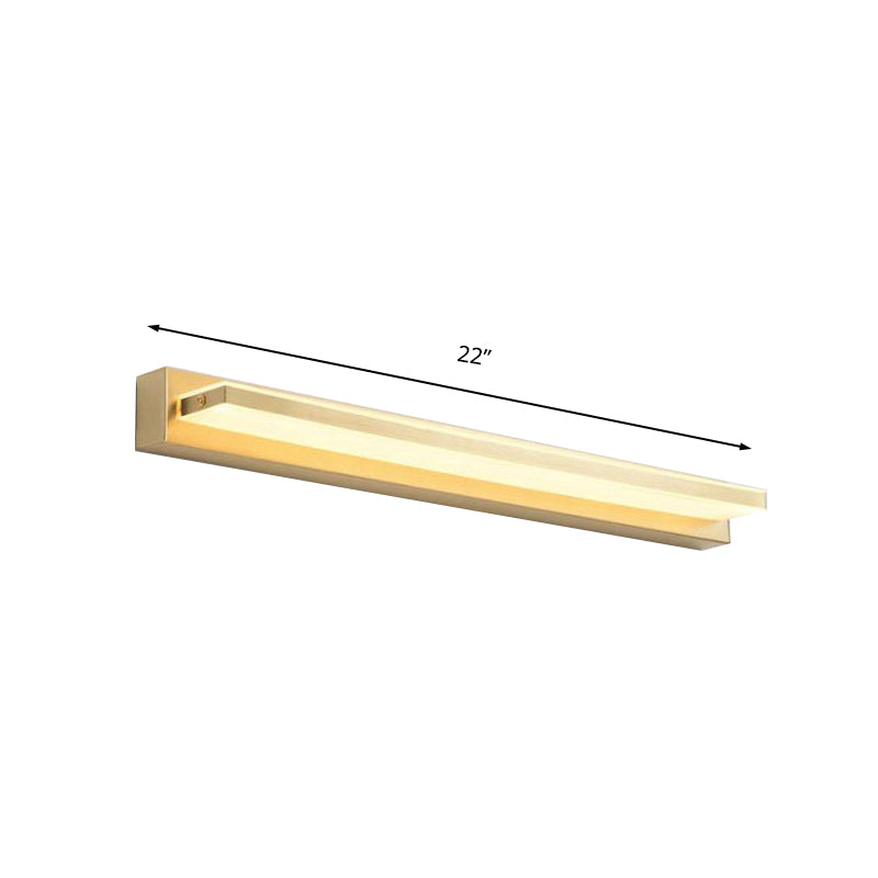 Modernism Style LED Vanity Lighting with Acrylic Shade Yellow Rectangular Wall Mount Light for Bedroom, 10"/16" Width Clearhalo 'Cast Iron' 'Glass' 'Industrial' 'Modern wall lights' 'Modern' 'Tiffany' 'Traditional wall lights' 'Vanity Lights' 'Wall Lights' Lighting' 136252