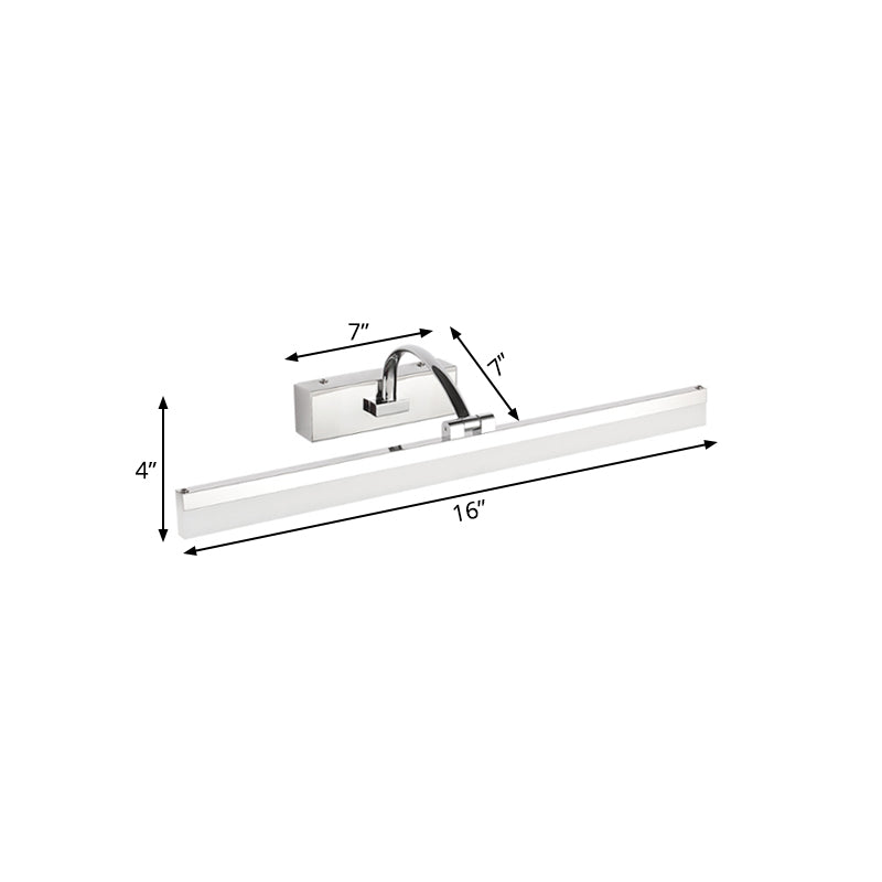 Acrylic Slim Vanity Light Contemporary Style LED Chrome Finish Wall Mounted Lamp for Bathroom, 16"/19.5" Diameter Clearhalo 'Modern wall lights' 'Modern' 'Vanity Lights' 'Wall Lights' Lighting' 139088