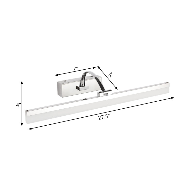 Acrylic Slim Vanity Light Contemporary Style LED Chrome Finish Wall Mounted Lamp for Bathroom, 16"/19.5" Diameter Clearhalo 'Modern wall lights' 'Modern' 'Vanity Lights' 'Wall Lights' Lighting' 139091