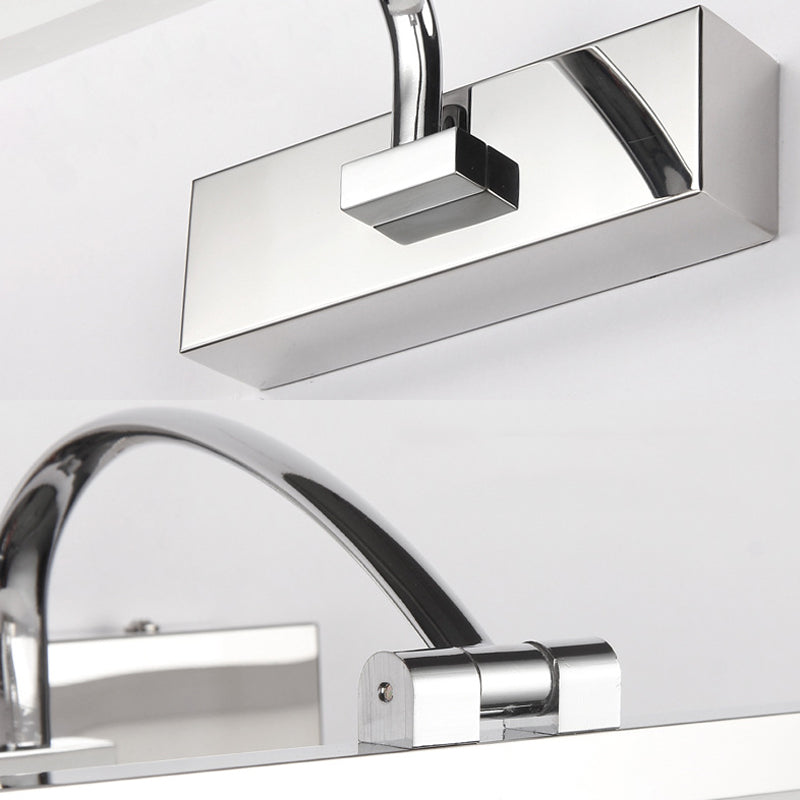 Acrylic Slim Vanity Light Contemporary Style LED Chrome Finish Wall Mounted Lamp for Bathroom, 16"/19.5" Diameter Clearhalo 'Modern wall lights' 'Modern' 'Vanity Lights' 'Wall Lights' Lighting' 139092