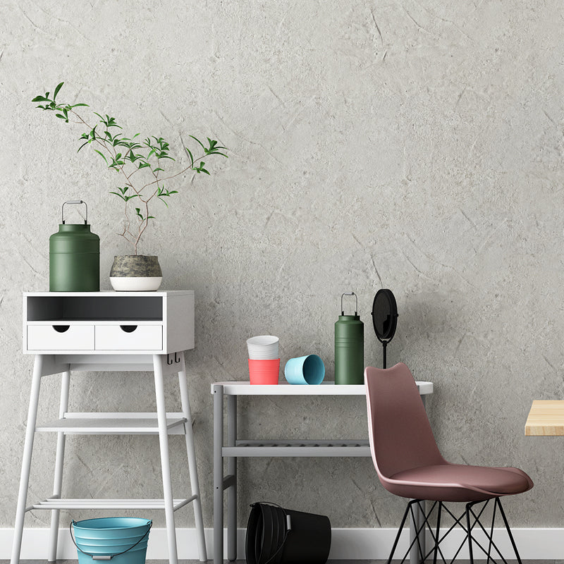 Industrial Cement Effect Wallpaper for Dining Room 33' L x 20.5" W Wall Art in Light Color Clearhalo 'Industrial wall decor' 'Industrial' 'Wallpaper' Wall Decor' 1391270