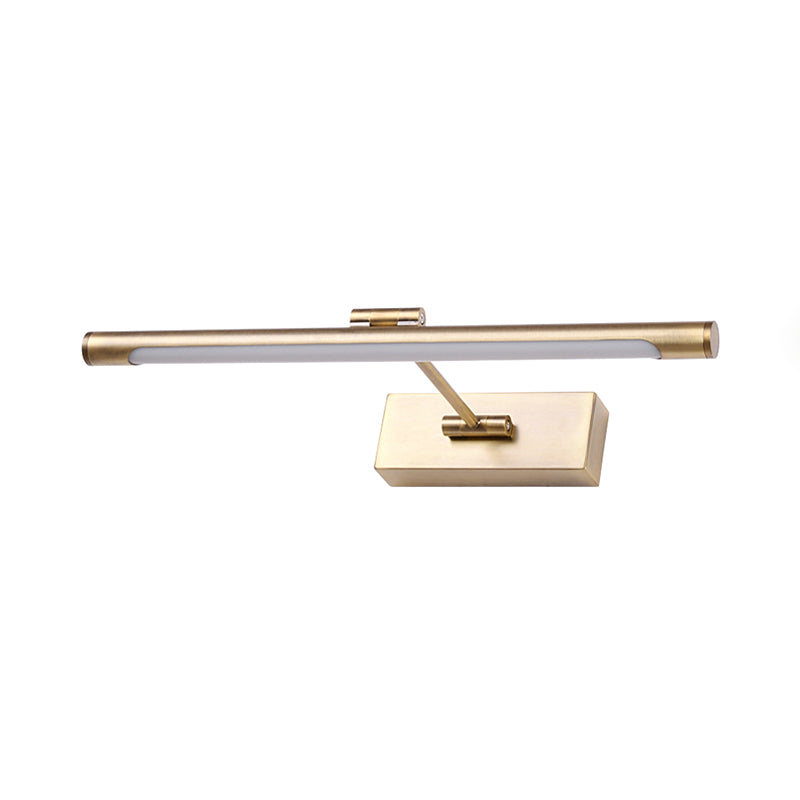 Black/White Tubed Vanity Wall Sconce Contemporary LED Acrylic Wall Lamp for Bathroom, 16.5"/18" Wide Clearhalo 'Cast Iron' 'Glass' 'Industrial' 'Modern wall lights' 'Modern' 'Tiffany' 'Traditional wall lights' 'Vanity Lights' 'Wall Lights' Lighting' 139156