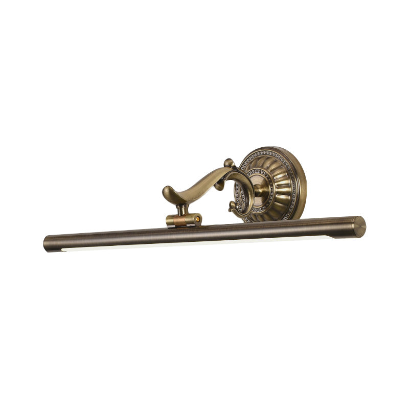 Linear Metallic Vanity Wall Light Modernist Style 16"/21.5" Wide LED Brass/Gold Finish Wall Mount Lighting over Mirror Clearhalo 'Cast Iron' 'Glass' 'Industrial' 'Modern wall lights' 'Modern' 'Tiffany' 'Traditional wall lights' 'Vanity Lights' 'Wall Lights' Lighting' 139172