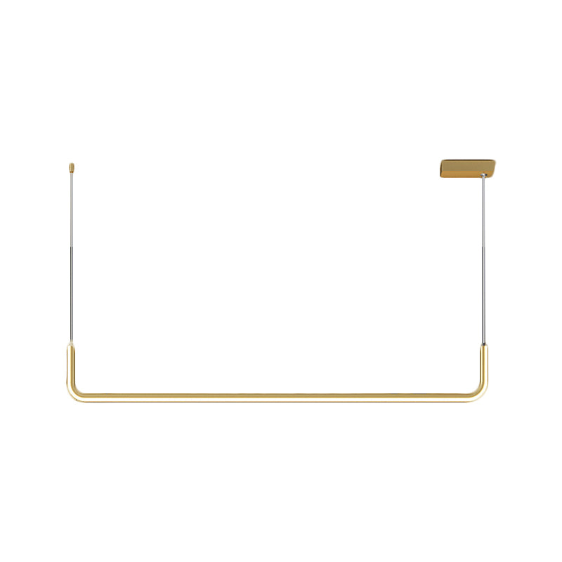 Simple LED Multi Ceiling Light with Metal Shade Black/Gold Linear Pendant in Warm/White Light, 35.5"/47" Long Clearhalo 'Ceiling Lights' 'Modern Pendants' 'Modern' 'Pendant Lights' 'Pendants' Lighting' 1392216